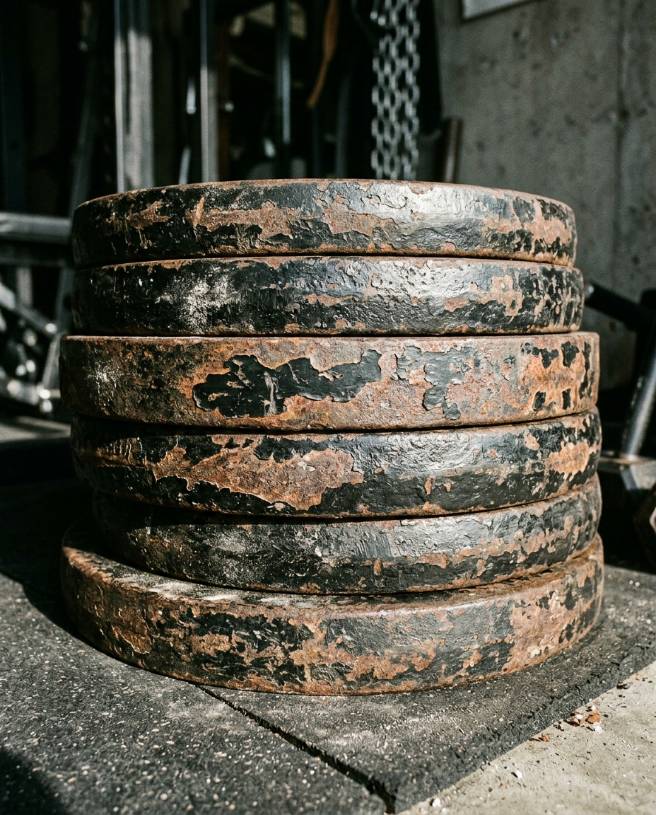 Stacked weight plates